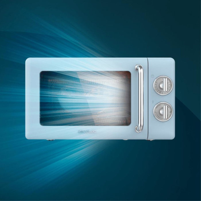 Cecotec ProClean 3110 Retro Blue Micro-ondes avec gril 20L 700W Bleu