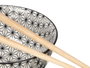 Kinvara Set de 12 pièces pour sushi blanc céramique et bambou 37x7x25cm (Set de 6)