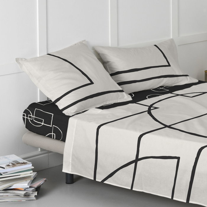 Drap housse HappyFriday BLANC Multicouleur 160 x 200 x 32 cm Drap housse HappyFriday BLANC Multicouleur 160 x 200 x 32 cm