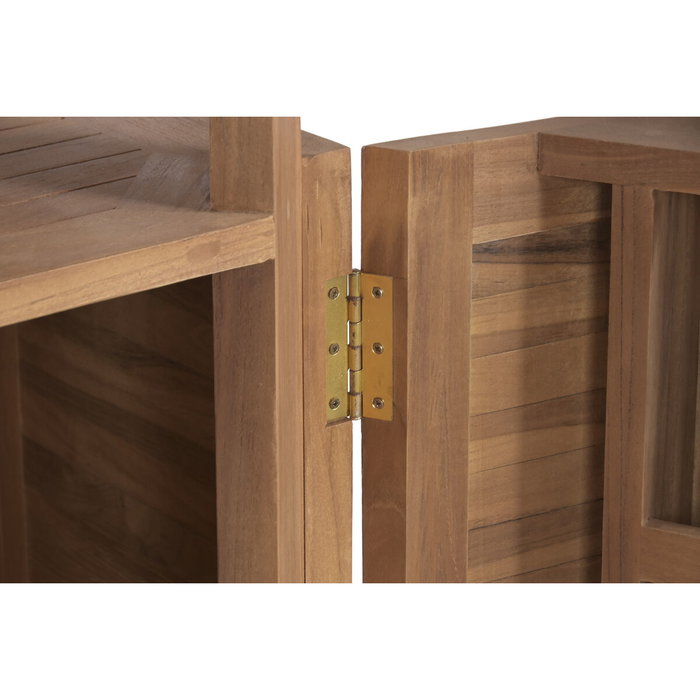 Ensemble Table + 2 Chaises Home ESPRIT Teck 95 X 70 X 108 CM