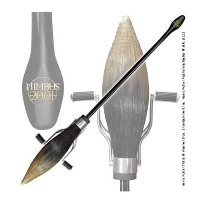 The Noble Collection Réplica Harry Potter Nimbus 2001 Baguette Magique 144 cm Porcelaine Métal Bois