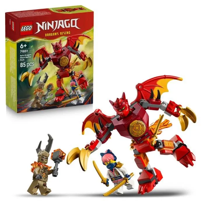 Lego Ninjago 71851 Pack de Combat Robot Dragon de Kai - Jouet de Construction 6 ans - Série TV Saison 4 Le soulèvement des dragons Lego Ninjago 71851 Pack de Combat Robot Dragon de Kai - Jouet de Construction 6 ans - Série TV Saison 4 Le soulèvement des dragons