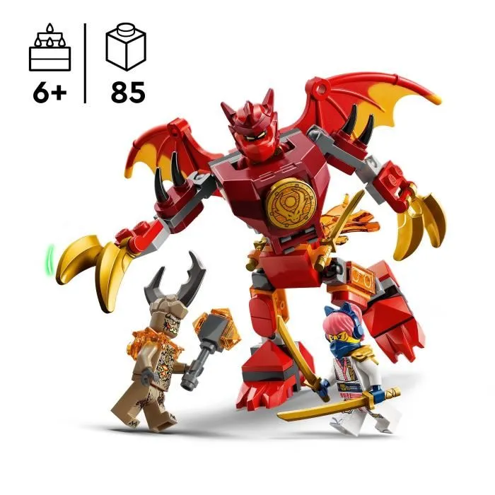 Lego Ninjago 71851 Pack de Combat Robot Dragon de Kai - Jouet de Construction 6 ans - Série TV Saison 4 Le soulèvement des dragons Lego Ninjago 71851 Pack de Combat Robot Dragon de Kai - Jouet de Construction 6 ans - Série TV Saison 4 Le soulèvement des dragons