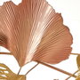 BigBuy Home Décoration murale Fleurs Cuivre Doré Fer 100 x 4 x 48 cm