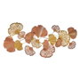 BigBuy Home Décoration murale Fleurs Cuivre Doré Fer 100 x 4 x 48 cm