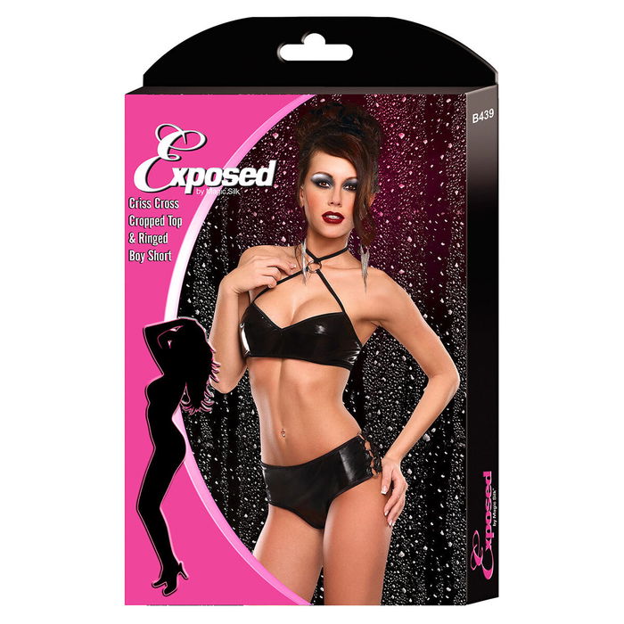 Ensemble de Lingerie Exposed Noir (S/M) Ensemble de Lingerie Exposed Noir (S/M)