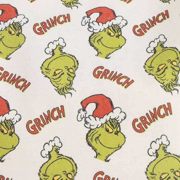 Cerdá Sac Shopping The Grinch en coton, vert, 36 x 39 x 0,4 cm - Enfant 3 ans