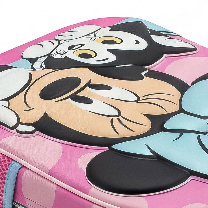 Cerdá Sac à dos trolley enfant Minnie 3D Disney Rose