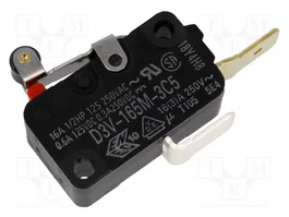 Aratas (Formerly Omron Components) Microcommutateur SNAP ACTION D3V-165M-3C5 SPST-NO avec levier
