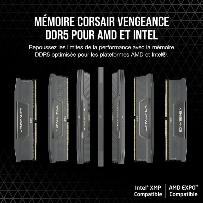 Mémoire RAM Corsair CMK32GX5M2B6400Z36 16 GB DDR5 5600 MHz 6400 MHz