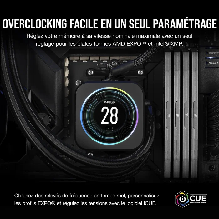 Corsair Vengeance DDR5 32 Go (2 x 16 Go) 6400 MT/s CL36 - Gris