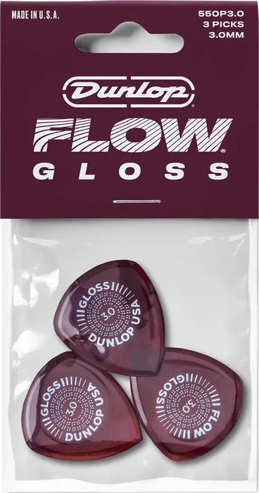 Dunlop Pack de 3 Médiators Flow Gloss - 2.00 mm Ultex