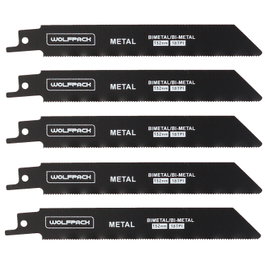 WOLFPACK LINEA PROFESIONAL Lames de scie sabre métal 152mm - 18T (Lot de 5)