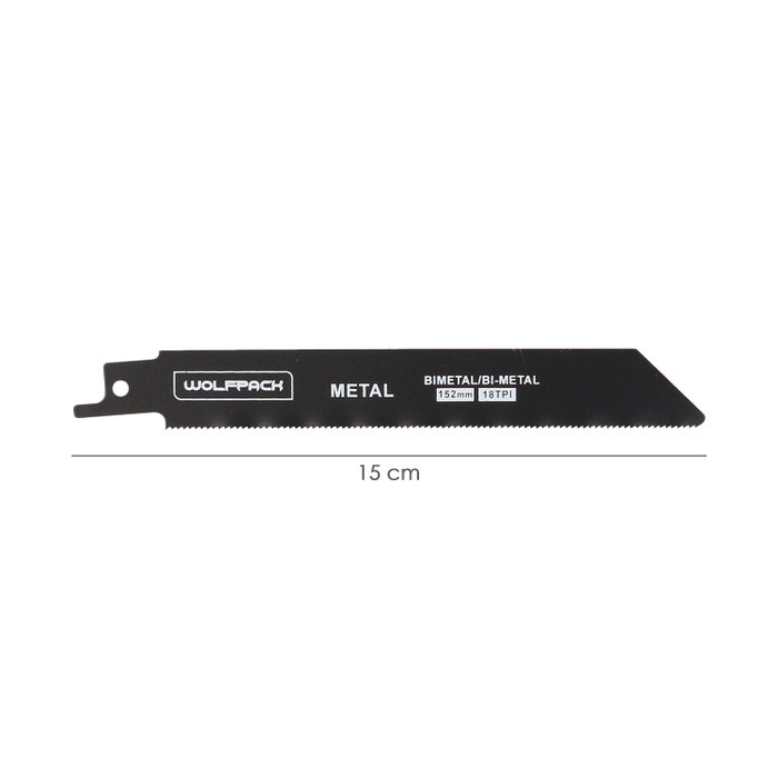 WOLFPACK LINEA PROFESIONAL Lames de scie sabre métal 152mm - 18T (Lot de 5)