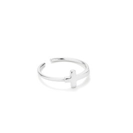Radiant Anillo Cruz Silver BASICS Taille 53