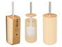 Berilo Escobillero Plastique et Bambou Beige 9x36x9 cm (Set de 12)