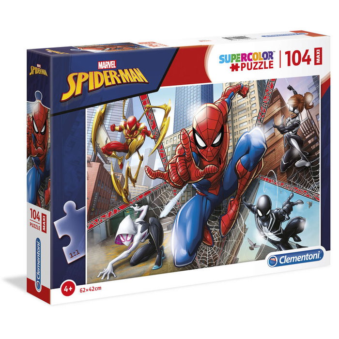 CLEMENTONI - Puzzle Maxi Spiderman Marvel 104 pièces (62x42 cm)