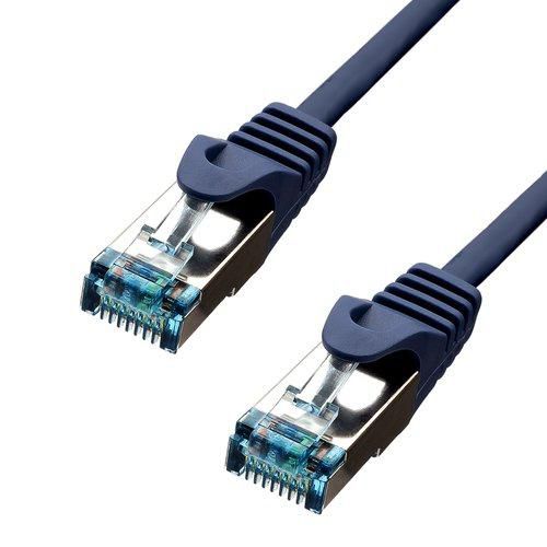 ProXtend Câble Ethernet CAT6A S/FTP Cuivre Pur 99,9% LSZH, Blindé, 75cm, Bleu, Connecteur Or 50µ, PoE+ ProXtend Câble Ethernet CAT6A S/FTP Cuivre Pur 99,9% LSZH, Blindé, 75cm, Bleu, Connecteur Or 50µ, PoE+
