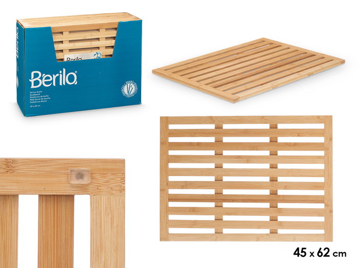 Berilo Tapis Anti-Dérapant en Bambou Naturel 45x62 cm (Set de 12) Berilo Tapis Anti-Dérapant en Bambou Naturel 45x62 cm (Set de 12)