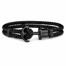 Paul Hewitt Bracelet en Cuir Noir PH-N-B-B-M