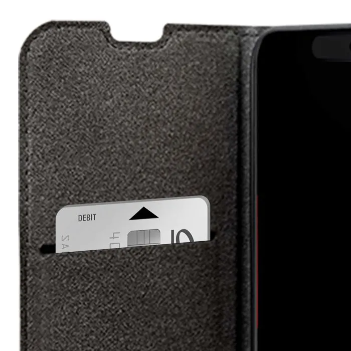 BBC Etui folio pour iPhone 17 - Protection complète - 65% GR - Design raffiné - Noir
