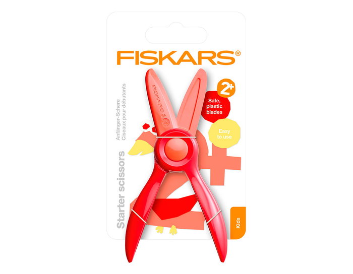 Fiskars Tijeras para niños 2+ principiantes Rojas