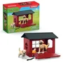 Schleich 42722 - Niche avec Golden Retriever, coffret Farm World, figurine pour enfant dès 4 ans