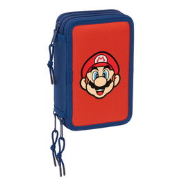 Fourre-tout Super Mario Mamma mia Rouge Blue marine 12,5 x 19,5 x 5,5 cm 37 Pièces