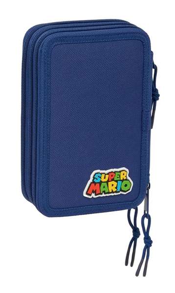 Safta Plumier triple 37 pièces Super Mario Mamma Mia 12.5x19.5x5.5 cm pour enfants à partir de 36 mois