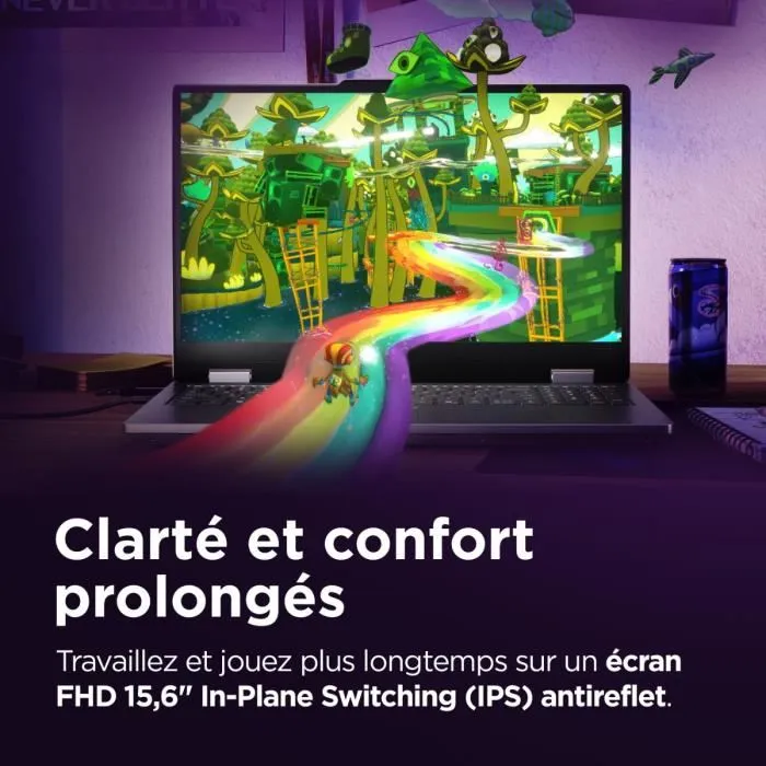 Lenovo LOQ Essential 15IRX11 - PC Portable Gamer 15,6" FHD 144 Hz - Intel Core i5-13450HX, NVIDIA GeForce RTX 5050 6 Go, 16 Go RAM, 512 Go SSD - Clavier AZERTY (Sans Windows)