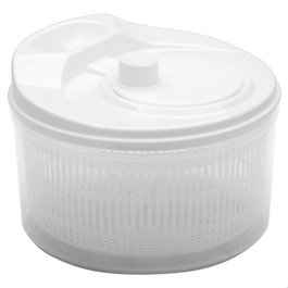Easy Make Essoreuse à salade avec bol transparent et couvercle blanc