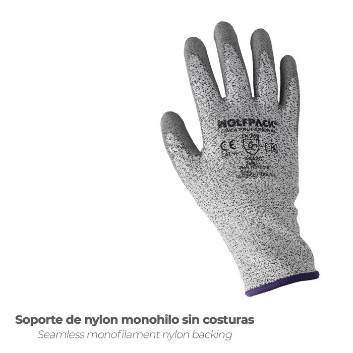 WOLFPACK LINEA PROFESIONAL Gant anticoupure en fibre de verre 9 pouces