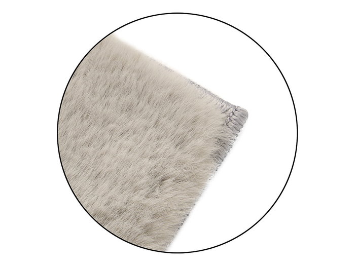 Giftdecor Tapis Rabbit 50x80 cm Gris Clair en Polyester (Set de 6)