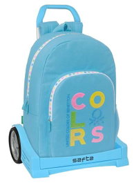 Safta Benetton Moch 876+Carro Evolution "Spring" Valise à roulettes pour enfant - 30 x 46 x 14 cm