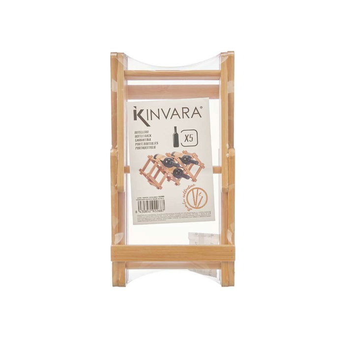 KINVARA Botellero Plegable en Bambou, Naturel