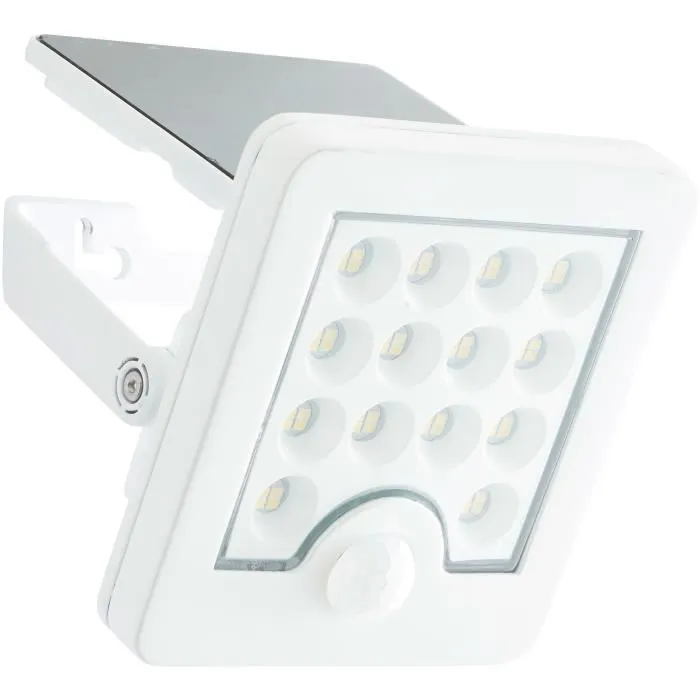 Brilliant Luton - Applique extérieure murale LED avec capteur solaire et détecteur de mouvement, 4W 540lm blanc 4000K, plastique et métal Brilliant Luton - Applique extérieure murale LED avec capteur solaire et détecteur de mouvement, 4W 540lm blanc 4000K, plastique et métal