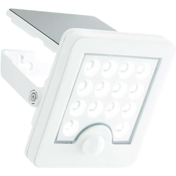 Brilliant Luton - Applique extérieure murale LED avec capteur solaire et détecteur de mouvement, 4W 540lm blanc 4000K, plastique et métal Brilliant Luton - Applique extérieure murale LED avec capteur solaire et détecteur de mouvement, 4W 540lm blanc 4000K, plastique et métal