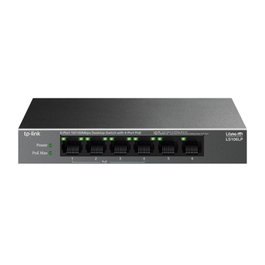 TP-Link LS106LP Switch 6 ports 10/100 Mbps avec 4 ports PoE 41 W, Plug and Play, silencieux, montage mural