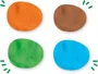 SES CREATIVE Pâte à modeler Feel good - Lot de 4 pots de 90 g - Végane, sans gluten, lavable - Pour enfants à partir de 3 ans - Couleurs naturelles