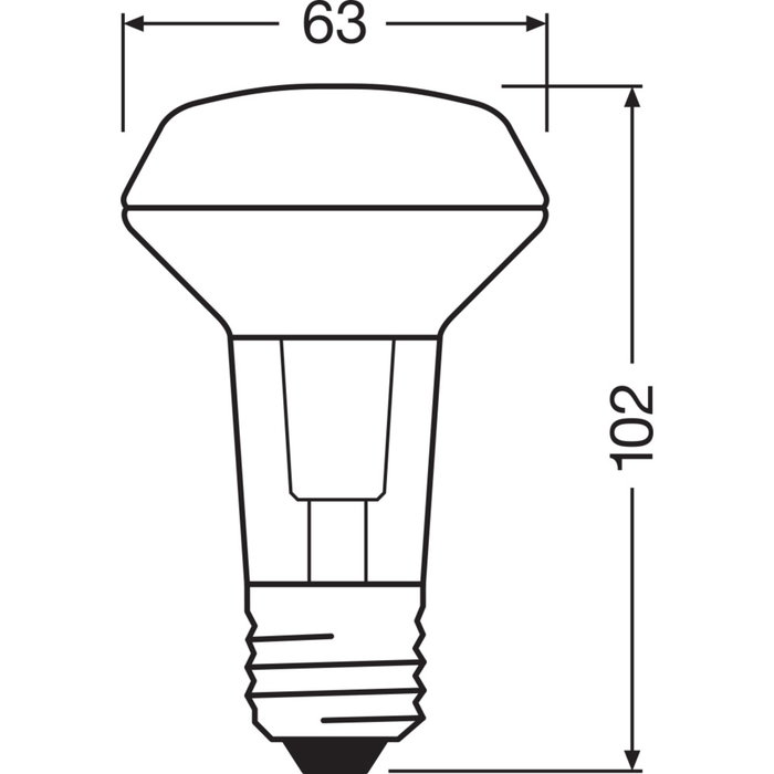 Ledvance/Osram Ampoule LED R63 E27 2.6W 210Lm 2700K 36º IP20 Ledvance/Osram Ampoule LED R63 E27 2.6W 210Lm 2700K 36º IP20
