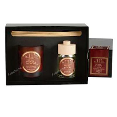 CERABELLA Coffret Cadeau Vela+Mikado Argan-Cacao 23x16,6x8,3 cm Bougie Parfumée et Diffuseur CERABELLA Coffret Cadeau Vela+Mikado Argan-Cacao 23x16,6x8,3 cm Bougie Parfumée et Diffuseur