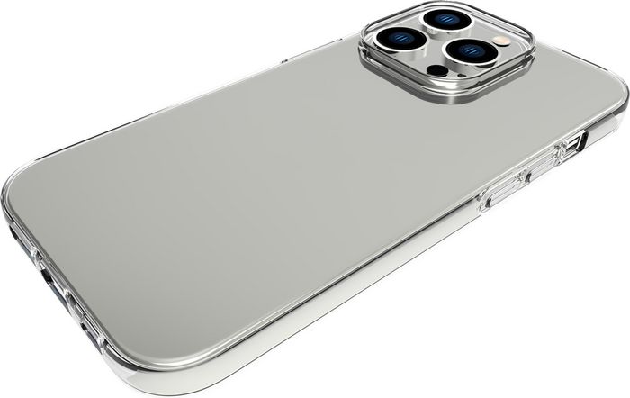 eSTUFF Coque iPhone 14 Pro INFINITE VIENNA en TPU 100% recyclé - Protection antichoc et anti-rayures - Transparente et anti-jaunissement
