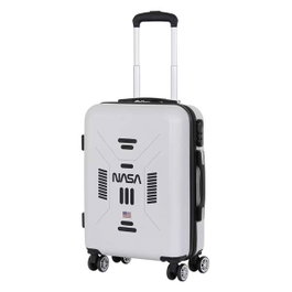 Karactermania Maleta cabina nasa abs 4r Spaceship, Valise cabine rigide 4 roues, 55x38x20 cm, Matériaux ABS et Polyester, Blanc