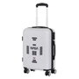 Karactermania Maleta cabina nasa abs 4r Spaceship, Valise cabine rigide 4 roues, 55x38x20 cm, Matériaux ABS et Polyester, Blanc