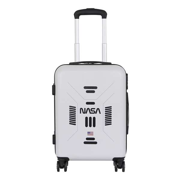Karactermania Maleta cabina nasa abs 4r Spaceship, Valise cabine rigide 4 roues, 55x38x20 cm, Matériaux ABS et Polyester, Blanc