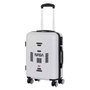 Karactermania Maleta cabina nasa abs 4r Spaceship, Valise cabine rigide 4 roues, 55x38x20 cm, Matériaux ABS et Polyester, Blanc