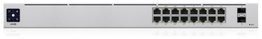 Ubiquiti USW-16-POE Gen 2 - Commutateur PoE Gigabit 16 ports + 2 SFP, écran tactile, redondance d'alimentation 60W