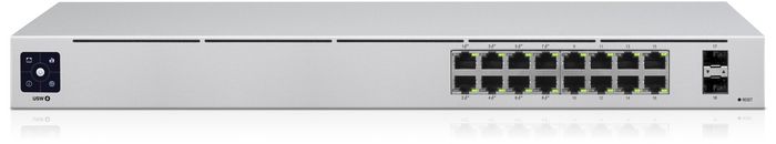Ubiquiti USW-16-POE Gen 2 - Commutateur PoE Gigabit 16 ports + 2 SFP, écran tactile, redondance d'alimentation 60W