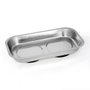 Workpro Bandeja métallique rectangulaire magnétique en acier inoxydable 238 x 137 x 40 mm
