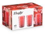 Vivalto Verre Diamant Rouge 370 ml 8 x 12.5 x 8 cm (Set de 24)